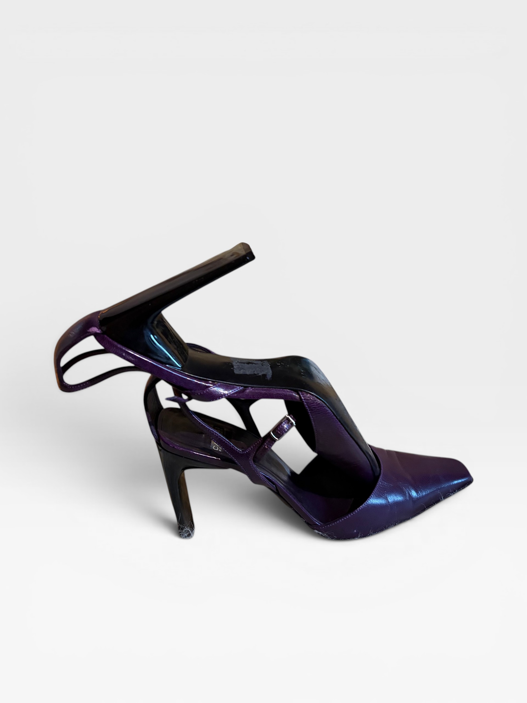 Dark Purple Strappy Heels view 2