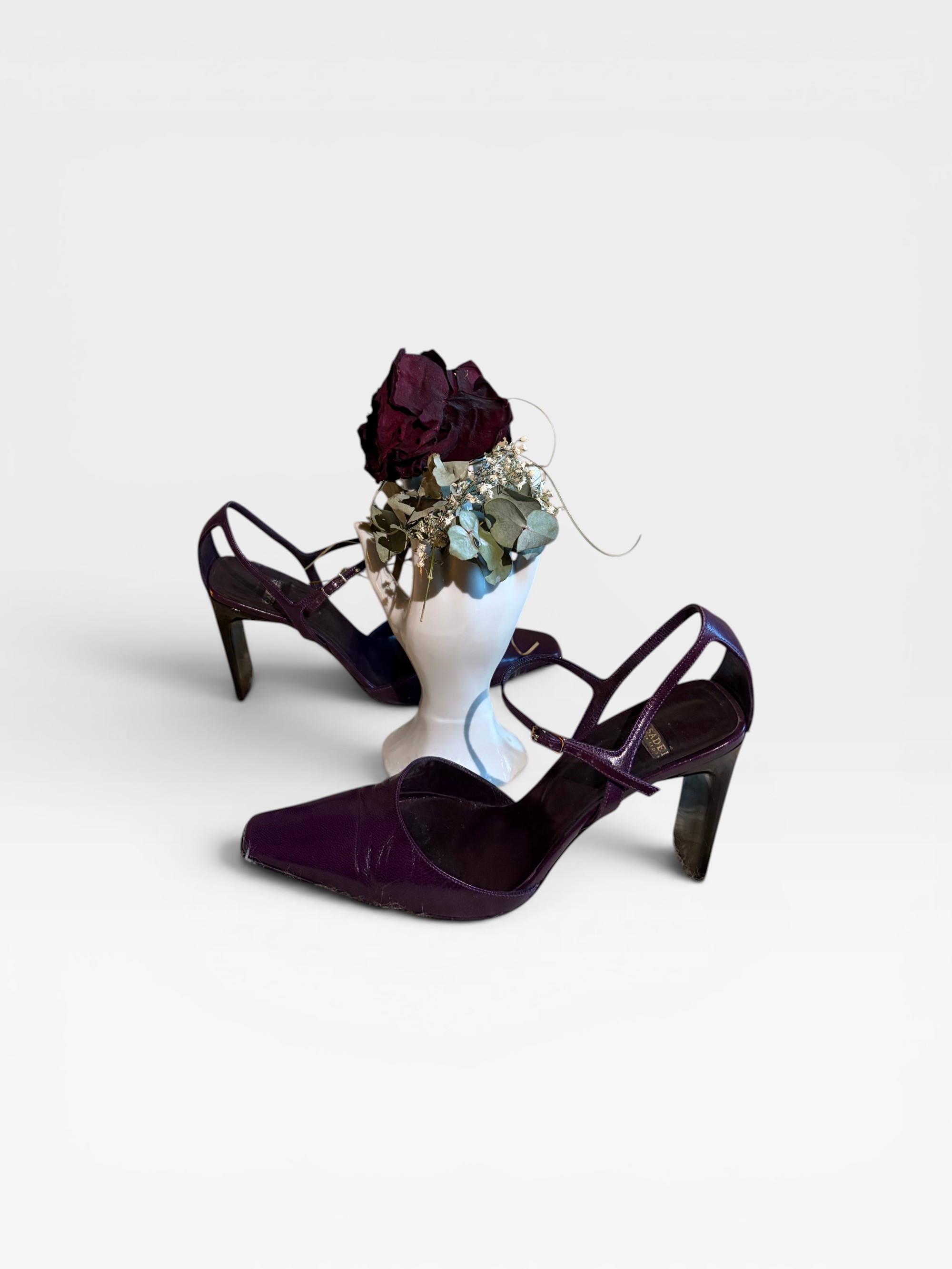 Dark Purple Strappy Heels view 3