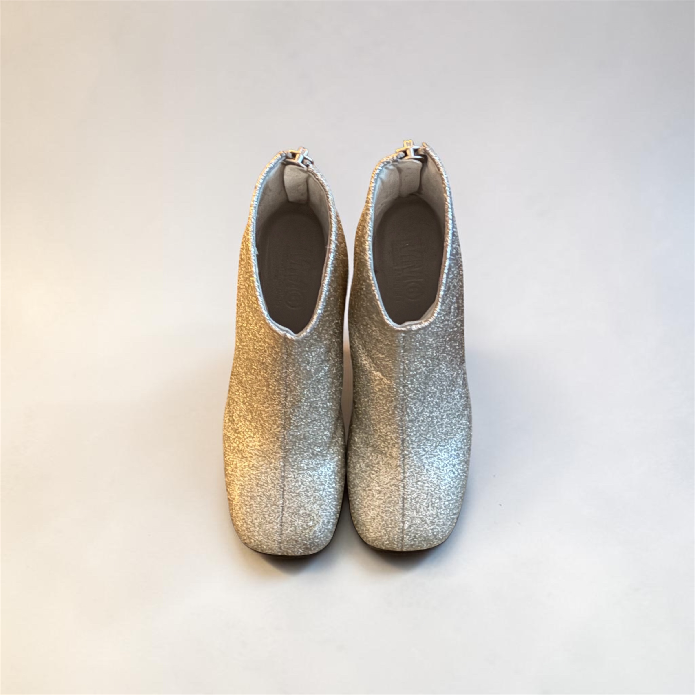 Silver Glitter Booties
